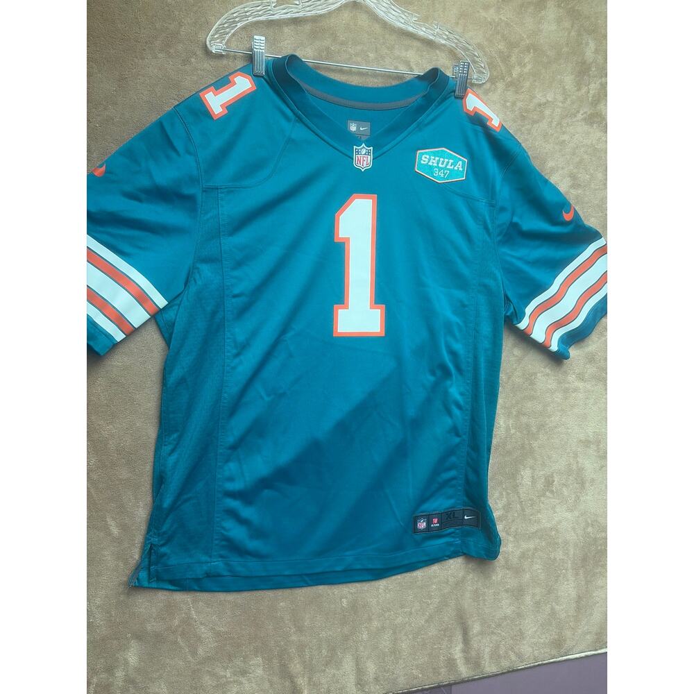 Nike Miami Dolphins Tua Tagovailoa #1 Shula 347 Alternate jersey Aqua Men's XL